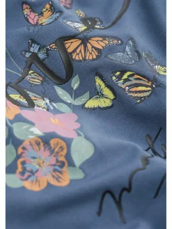 ColorKids Mädchen<Mädchen T-Shirt - COT-shirt W. Print -S/S, Girl indigo bedruckt