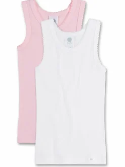 Sanetta Mädchen<Mädchen Unterhemd 2er Pack mehrfarbig uni