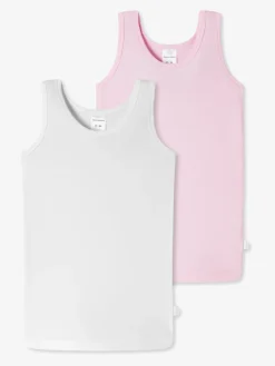 Schiesser Mädchen<Mädchen Unterhemden - 2er-Pack Basic Kids rosa uni