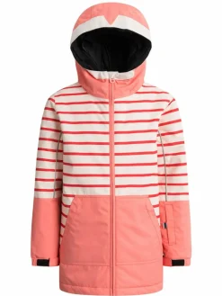 WeeDo Mädchen<Mädchen Winterjacke rosa gestreift