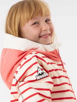 WeeDo Mädchen<Mädchen Winterjacke rosa gestreift
