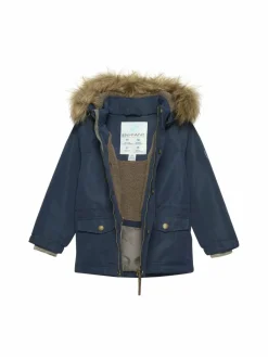 En Fant Jungen<Mädchen Winterjacke blau uni
