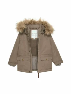 En Fant Jungen<Mädchen Winterjacke braun uni