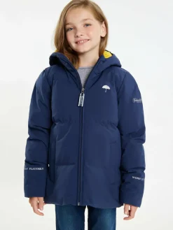 Schmuddelwedda Mädchen<Mädels Funktionale Winterjacke blau uni