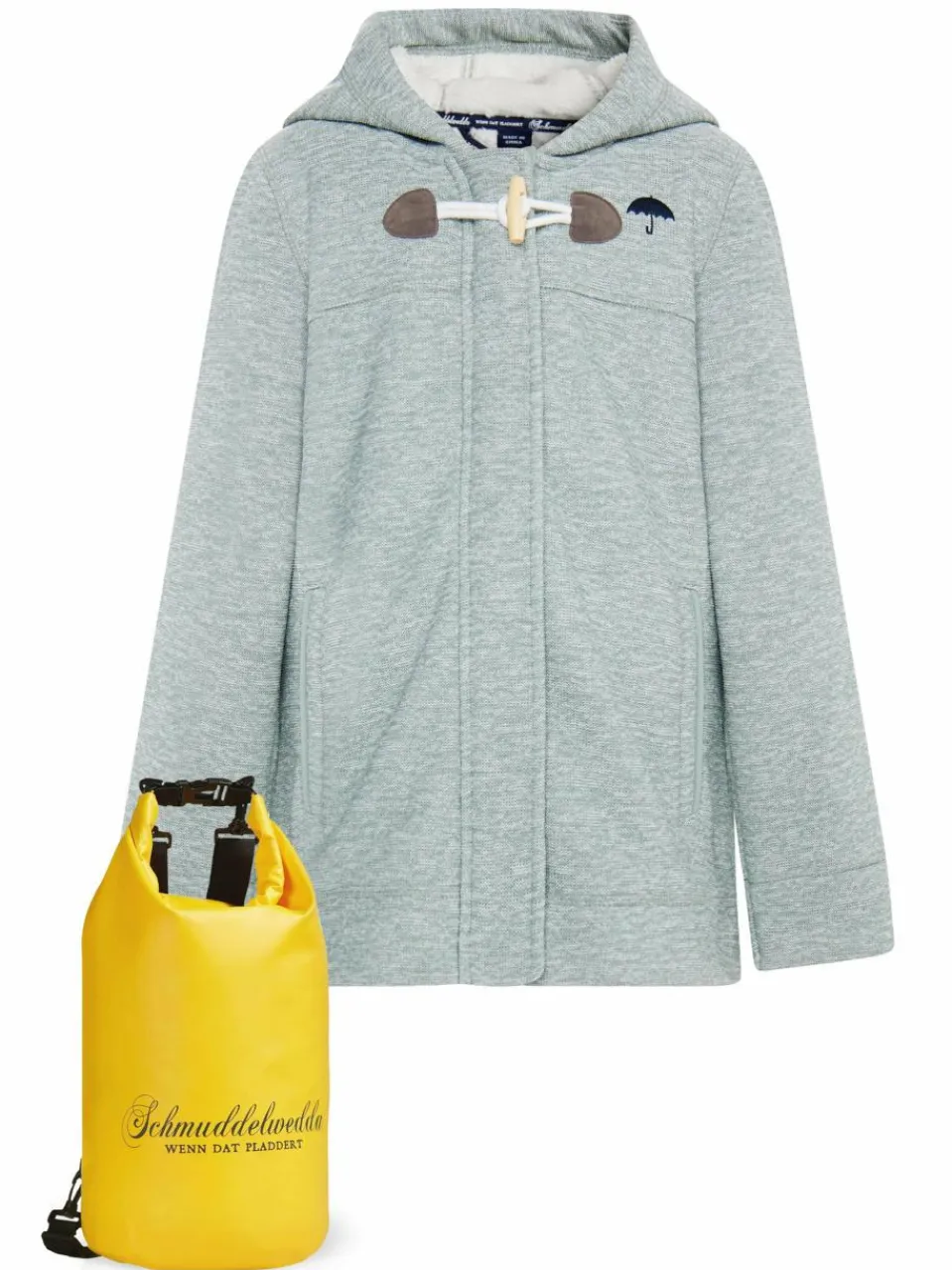 Schmuddelwedda Mädchen<Mädels Mantel + Tagesrucksack - SET mint meliert