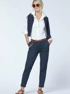 Polo Sylt Blusen<Bluse im schlichten Casual-Look weiß uni