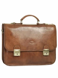 piké Taschen & Rucksäcke<Unisex Aktentasche braun uni