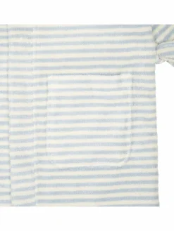 Steiff Mädchen<Unisex Bademantel hellblau gestreift