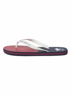Polo Sylt Zehentrenner|Zehentrenner<Unisex Beach-Sandals blau gemustert