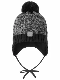 reima Jungen|Mädchen<Unisex Beanie - Paljakka schwarz gemustert
