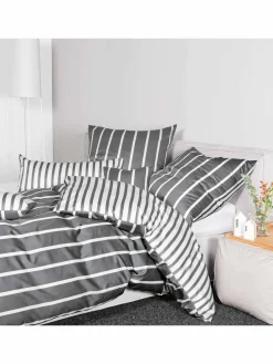 Janine Heimtextilien<Unisex Bettwäsche 1er Pack mehrfarbig gestreift