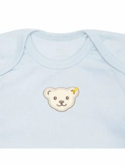 Steiff Jungen|Mädchen<Unisex Body hellblau gemustert