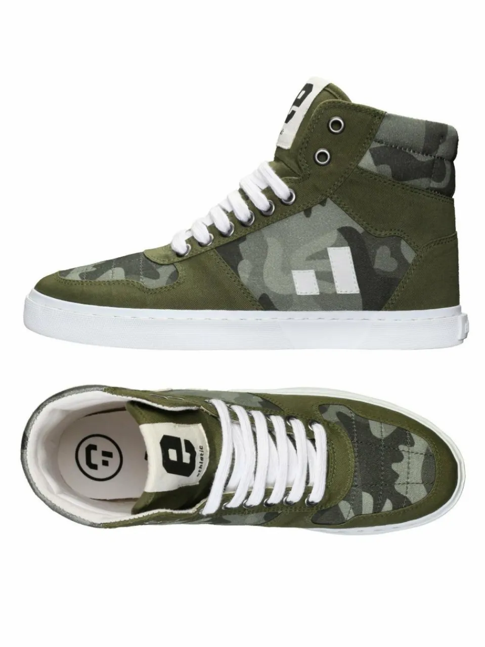 Ethletic Sneaker|Sneaker<Unisex Canvas Sneaker oliv gemustert