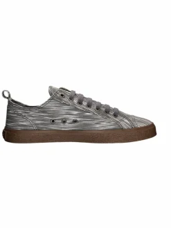 Ethletic Sneaker|Sneaker<Unisex Canvas Sneaker hellgrau gestreift