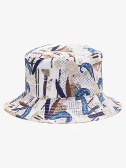 Carlo Colucci Mützen & Caps<Unisex Fischerhut - Comelli weiß bedruckt