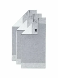 Cawö Heimtextilien<Unisex Handtuch 3er Pack grau uni