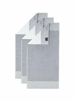 Cawö Heimtextilien<Unisex Handtuch 3er Pack grau uni