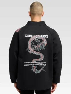 Carlo Colucci Sweatshirts & Sweatjacken<Unisex, Herren Sweatjacke - Dusini schwarz gemustert