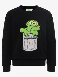 Carlo Colucci Mädchen<Unisex Kinder Sweatshirt - Defabianis schwarz bedruckt