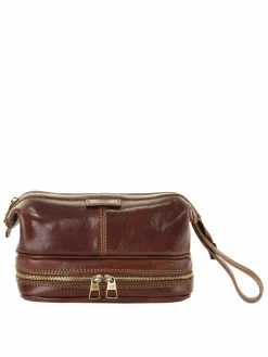 piké Taschen & Rucksäcke<Unisex Kulturtasche braun uni