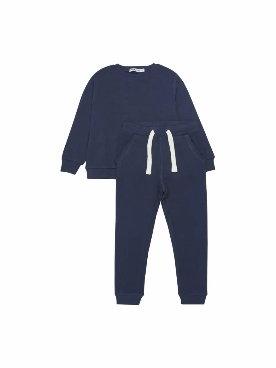 Minymo Jungen|Mädchen<Unisex Langarmshirt & Hose blau uni