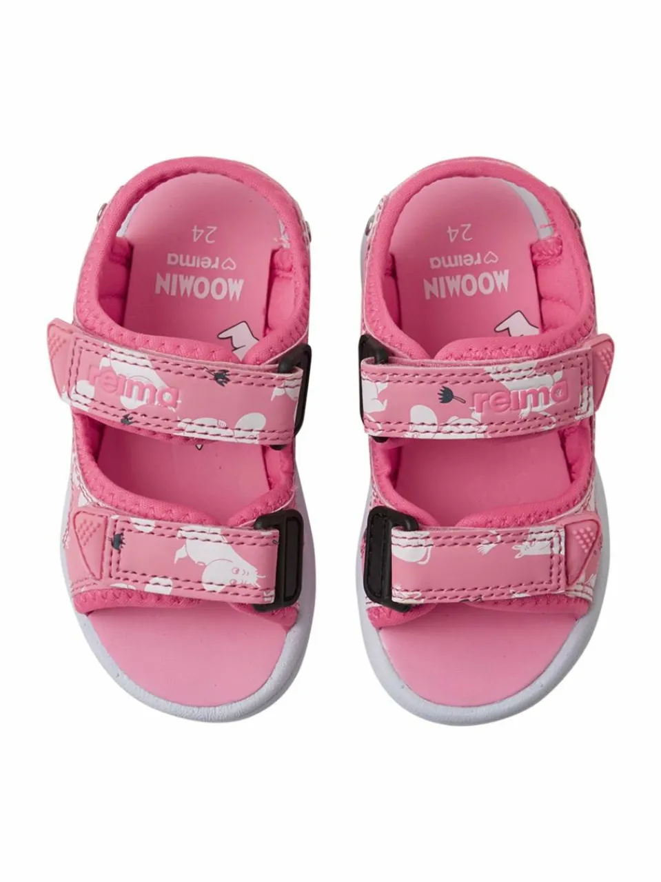 reima Mädchen|Jungen<Unisex Sandalen - Moomin Bungee rosa gemustert