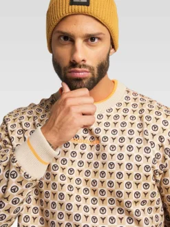 Carlo Colucci Mützen & Caps<Unisex Schiebermütze - Dallo gelb gemustert