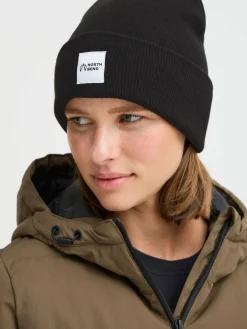 North Bend Mützen & Caps<Unisex Strickmütze - NBLou schwarz bedruckt