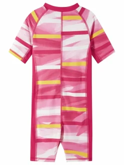 reima Mädchen|Jungen<Unisex UV-Schwimmanzug - Vesihiisi pink gemustert