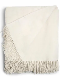 Gözze Heimtextilien<Wohndecke mit Merino-Anteil - Malin ecru uni